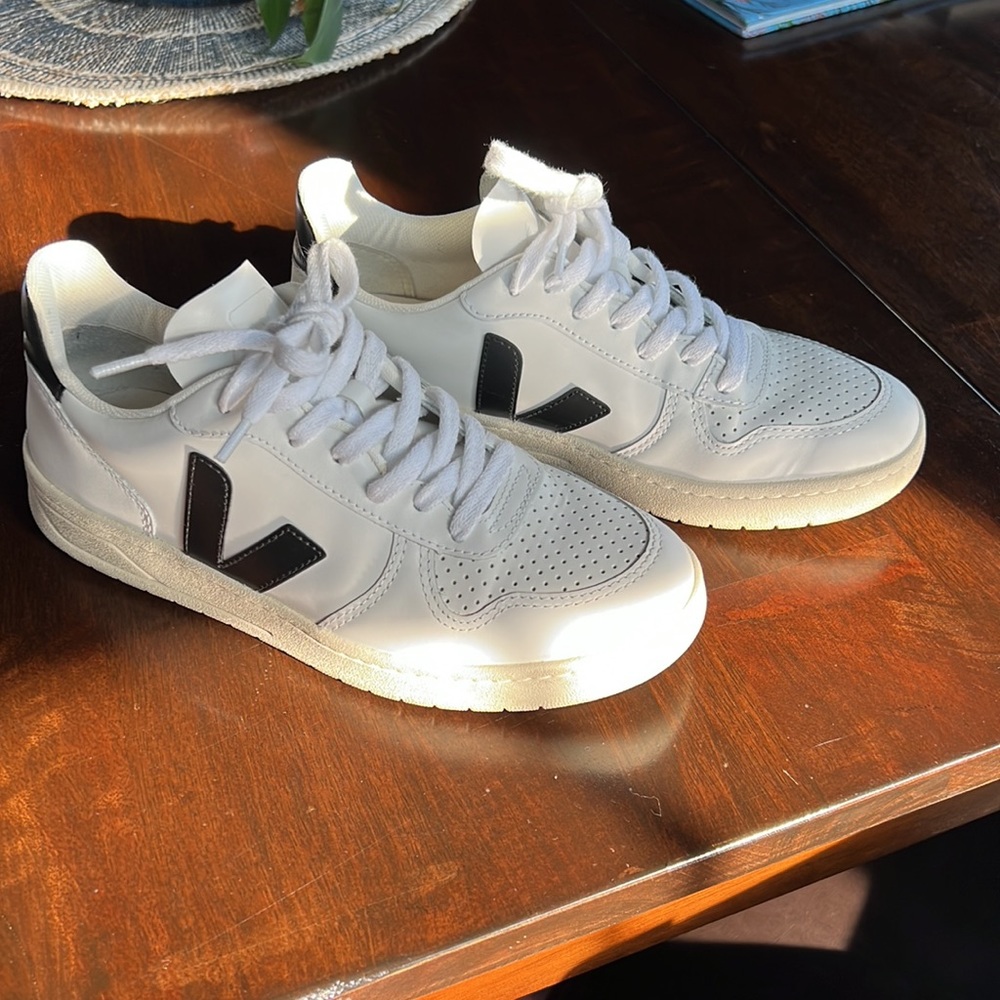 Veja V10 Black and White Sneakers